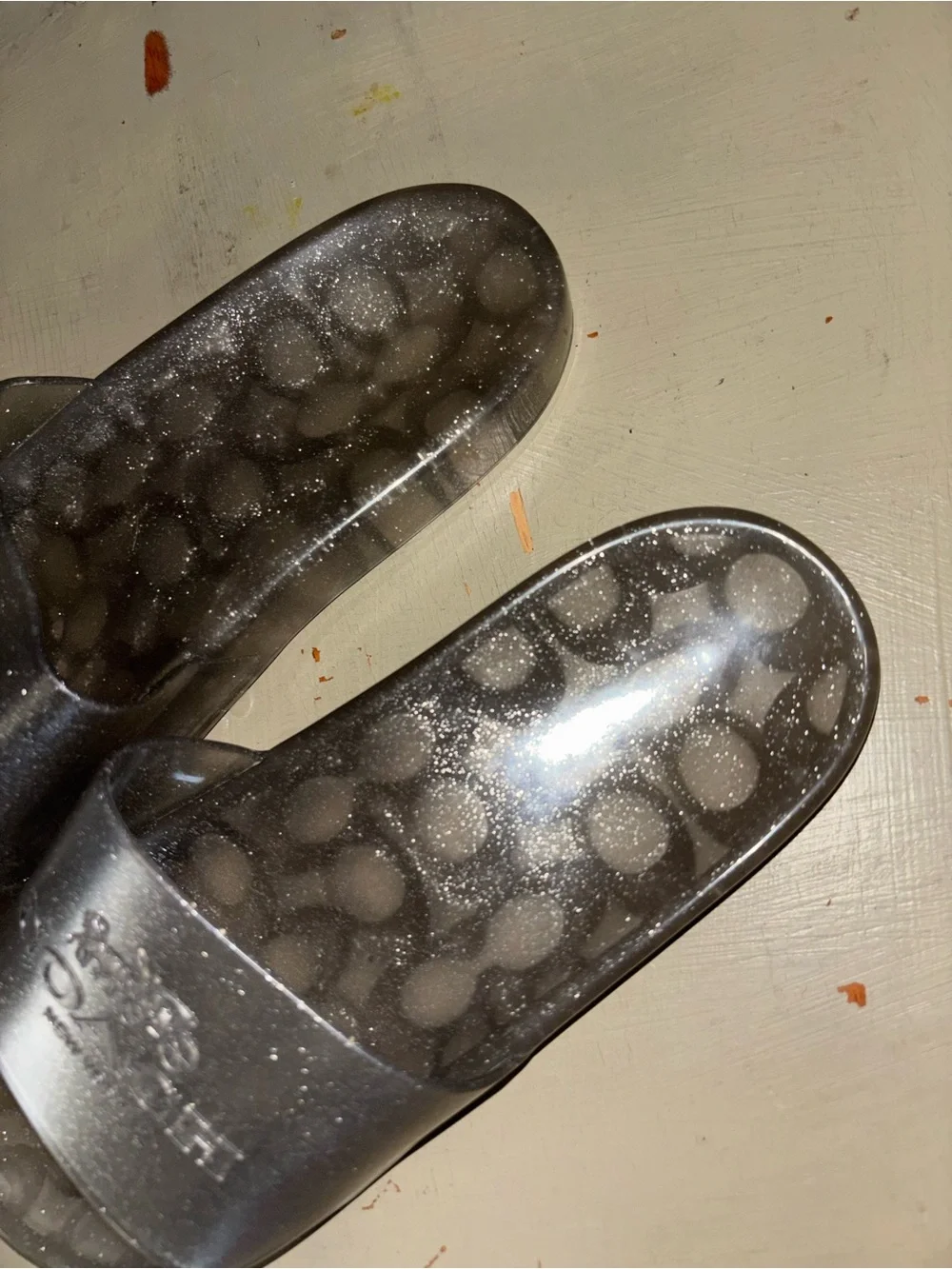 Coach slides. Glitter jelly Sz 9 EUC
